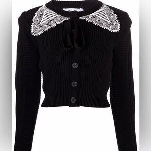 Ace-Coar Ribbed Knit Cardigan in S - Fair condition